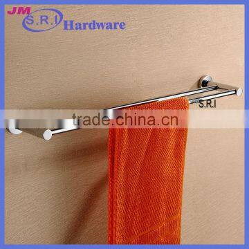 Modern good quality bathroom glass shower door double towel bar