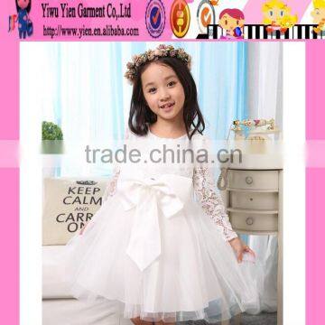 Princess White Birthday Dress For Girl Of 7 Years Old Lace Sleeves Birthday Dress For Girl Of 7 Years Old