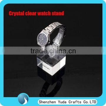 Mini block crystal clear watch stand wholesale