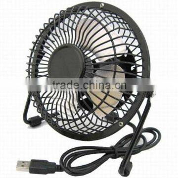 Wholesale USB Power Sourcing Portable USB Powered Fan 4 Inch Metal Mini USB Fan For PC Cooling