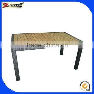 aluminum frame wooden outdoor table ZT-1066T