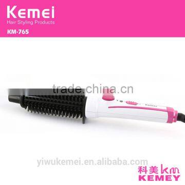 KEMEI km-765 different types of hair curlers electric hair brush styler spiral hair curlers