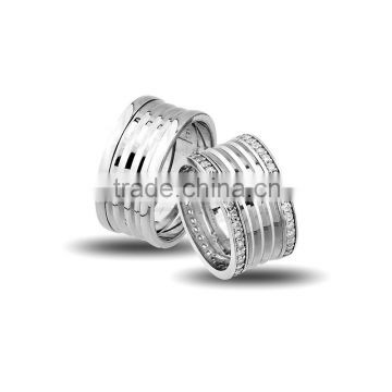 925K Sterling Silver Wedding Band His Her High Newest Model Handmade Ring BSVYS046