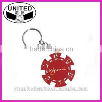 Red round pvc keyring,pvc rubber keychain,3d pvc keychain