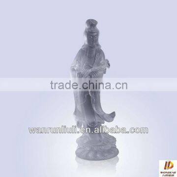 crystal glass kuanyin buddha Sculpture as religious crafts for buddhist