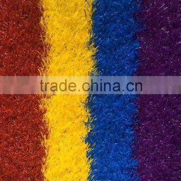 25mm colorful grass rainbow artificial turf emulational lawn for kindergarten