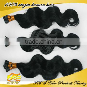 Qingdao Biggest Supplier Virgin Malaysian I Tip Hair Extension Wholesale Price