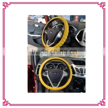 Hot! Universal size new fashion anti-slip silicone car girl steering wheel cover