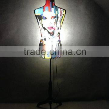 fabric dress lighting mannequin with wood stand