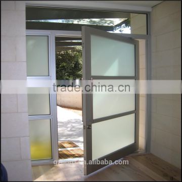 Australian standard glass aluminum pivot entrance door (main gate)