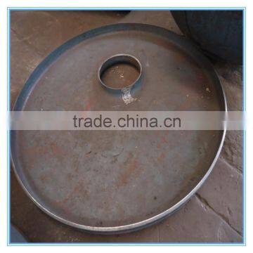 steel flange flat punch dished head pipe end cap for vessel