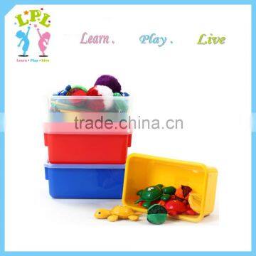 Wholesale environmental non-toxic stocked many colors pp material plastic storage tool box