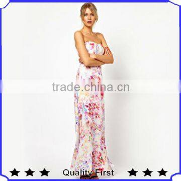 Women Fashion Floral Printed Maxi One Piece Dress Stylish, Evening Dress 2016