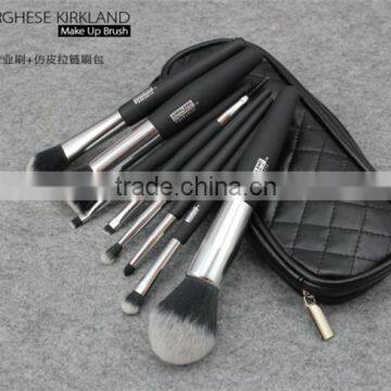 Professional high quality beauty equipment goat hair cosmetic burshes set