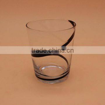 Drinking Highball Glass With Black Lines