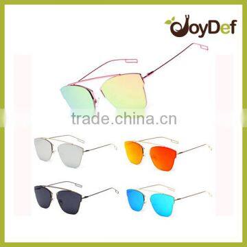 2016 The metallic frame unisex retro colorful fashionable UV clear outdoor promotional sunglasses