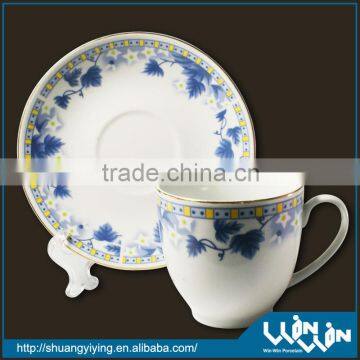 blue and white porcelain cups and saucer wwc13069