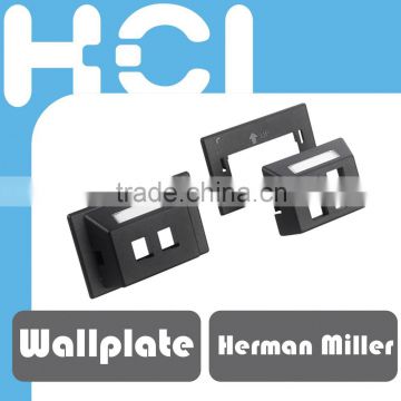 RJ45 Keystone Furniture Type 2-Port Faceplate with Label for Herman Miller