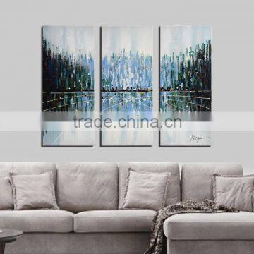 Handmade Modern Abstract Lake Landscape House Painting