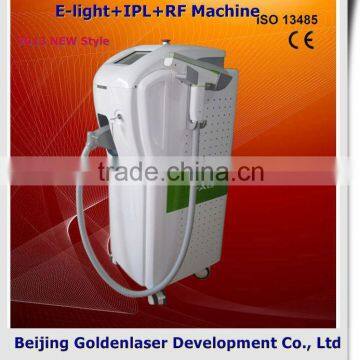Vertical 2013 New Style E-light+IPL+RF Machine Www.golden-laser.org/ Strong 2.6MHZ Sound Wave Explosion Slimming Machine Rf Beauty Equipment