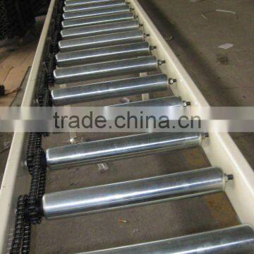 sprocket powered roller conveyor