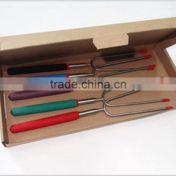 Telescopic Fork Disposable Stick for Roast Marshmallow Roasting Sticks