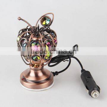 Wholesale Golden Electric Incense Burner Apple Shape Censer Use in Car