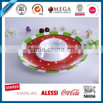 melamine round big bamboo plate, bamboo sets tableware owl