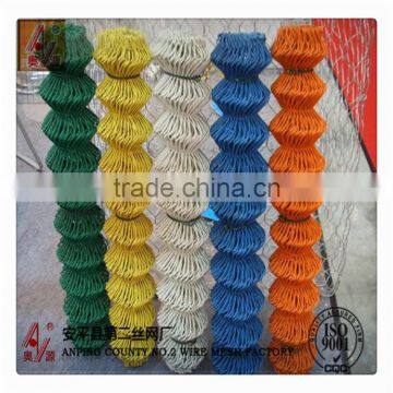 Plastic coated/galvanized 6 feet chain link fence/5 feet chain link fence(manufacturer&ISO9001)