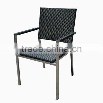 Outdoor stainless steel chair rattan chair wicker chair