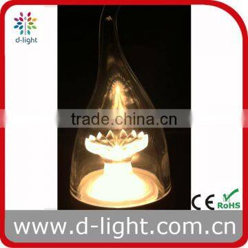 CAL35 TUNABLE 200LM 3W EQUAL TO 25W E12 FLAME CANDLE CRYSTAL LIGHT BULB WITH UL STANDARD photo-2