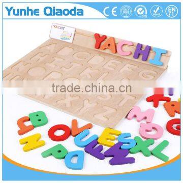 High Quality Wood Toy Alphabet Learning Puzzle for Preschool Children photo-3