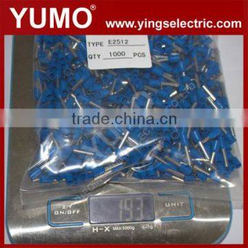 YUMO 100Pcs Insulated Wire Copper Connector Cord Pin End Crimp Terminals Kits AWG 10 Blue E2512 photo-2