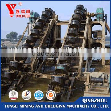 Bucket chain sand/gold dredge boats for sale