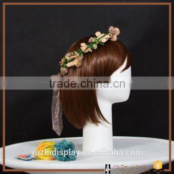 Wholesale White Glossy Fiberglass Female Long Neck Mannequin Head photo-2