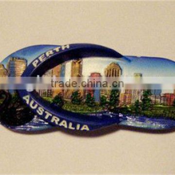 Tourist resin shoes shape fridge magnet