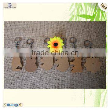Present Hanging Pendant Unfinished Flower Animal Wooden Shapes photo-3