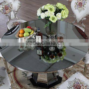 Manufacture Cylinder Glass Dining Table for Hotel Used photo-2