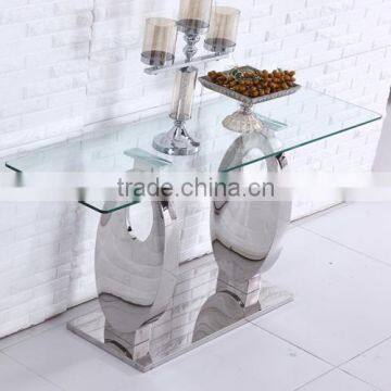 Modern Glass Console Table With Mirror photo-4