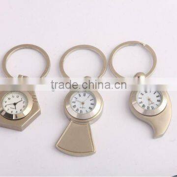 Different shapes clock keychain