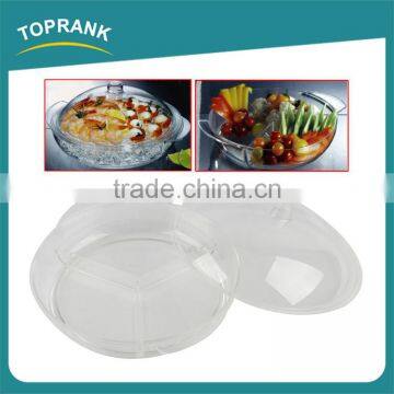 AS material keep food fresh ice chilled serving large ice bowl with lid