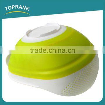 New Design Foldable Storage Baskets Silicone Collapsible Kitchen Vegetables Fruit Basket With Colander photo-4