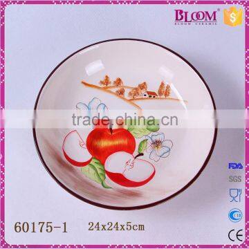 Custom Ceramic Round Home Decoration Dry Fruit Tray photo-2