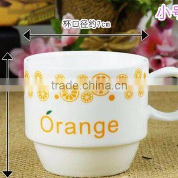 Porcelain 4 Stackable Coffee Mugs With Metallic Rack Set photo-5