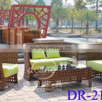 kings rattan outdoor funiture sofa/outdoor wicker curved funiture for 4 seater