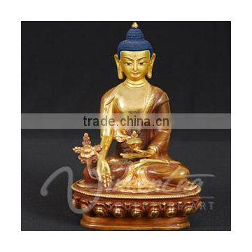 Regional Antique Fengshui Metal Bronze Buddha India Statue photo-3