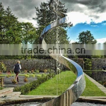 Art Deco Garden Statues Polished Metal Craft Stainless Steel Outdoor Sculpture photo-3