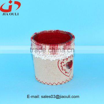 Unique Design With Non Woven Fabric Cover Glass Cup Planter, Nursery Pot photo-3