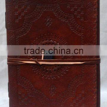 Handmade Vintage Strip Closer Side Stitch Leather Notebook