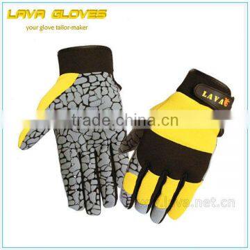 Synthetic Leather Palm With Silicone Web Antiskid Mechanic Glove